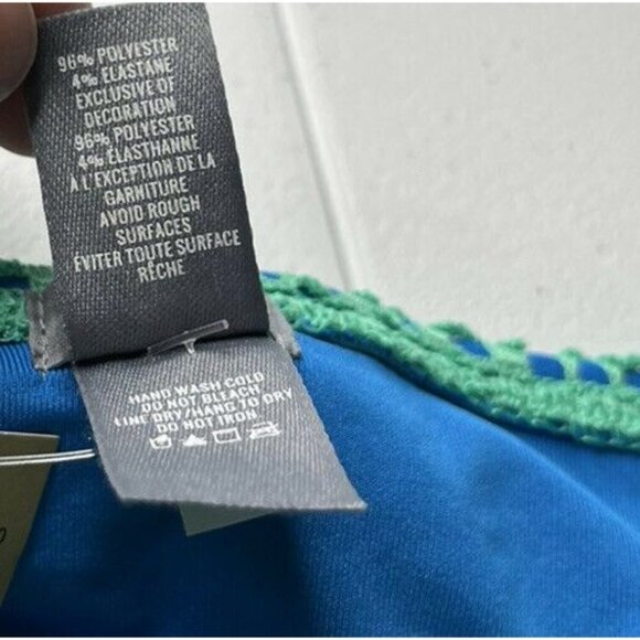 Aerie American Eagle Swim Suit Bottoms Bikini Womens Small Green Blue New Lace - Picture 9 of 9